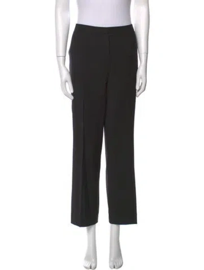 Pre-owned Escada Wool Straight Leg Pants In Black