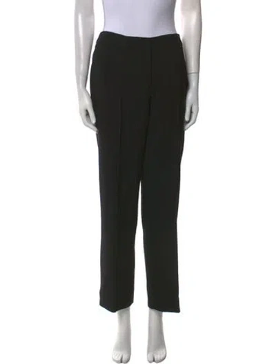 Pre-owned Escada Wool Straight Leg Pants In Black