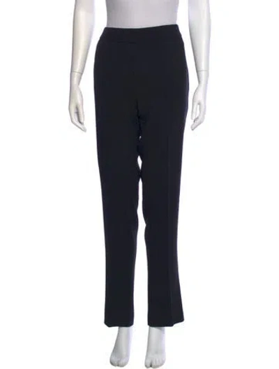 Pre-owned Escada Wool Straight Leg Pants In Black