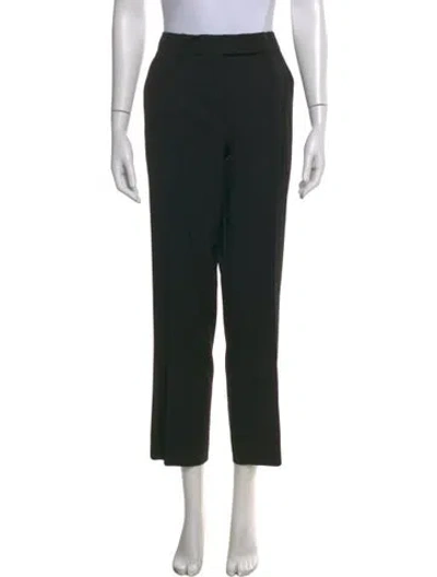 Pre-owned Escada Wool Straight Leg Pants In Black