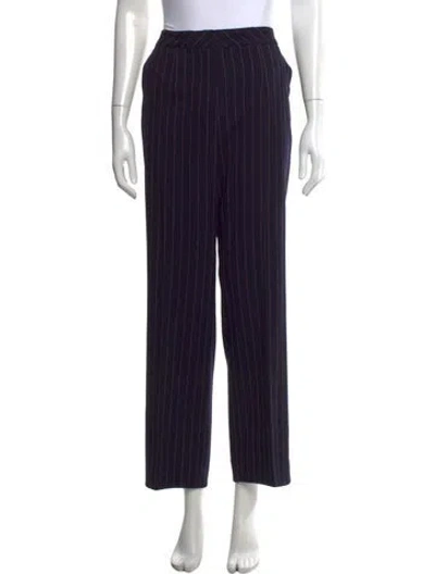 Pre-owned Escada Wool Straight Leg Pants In Black
