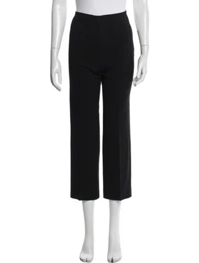 Pre-owned Escada Wool Straight Leg Pants In Black