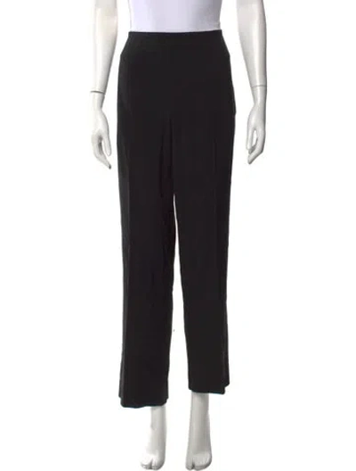 Pre-owned Escada Wool Straight Leg Pants In Black