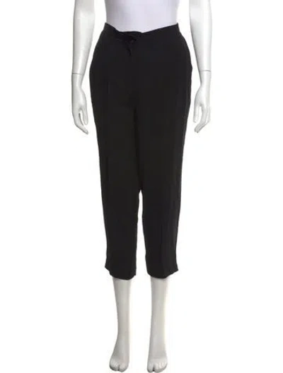 Pre-owned Escada Wool Straight Leg Pants In Black