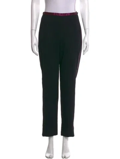 Pre-owned Escada Wool Straight Leg Pants In Black