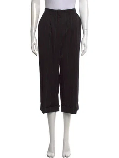 Pre-owned Escada Wool Straight Leg Pants In Black