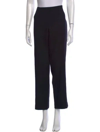 Pre-owned Escada Wool Straight Leg Pants In Black