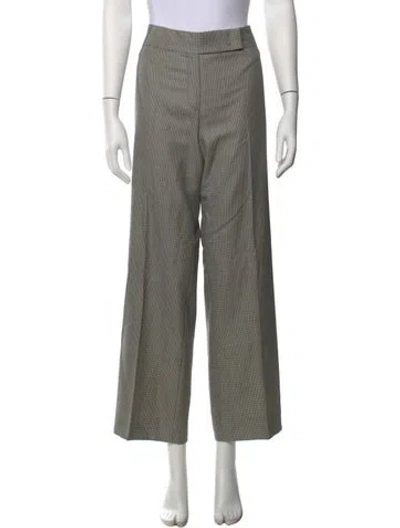 Pre-owned Escada Wool Straight Leg Pants In Black/white