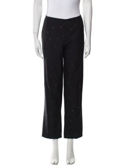 Pre-owned Escada Wool Straight Leg Pants In Blue
