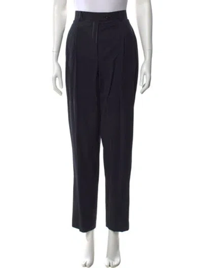 Pre-owned Escada Wool Straight Leg Pants In Blue