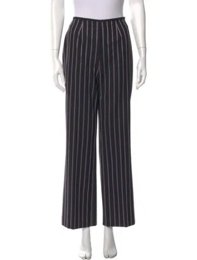 Pre-owned Escada Wool Straight Leg Pants In Blue