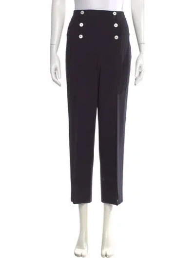 Pre-owned Escada Wool Straight Leg Pants In Blue