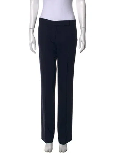 Pre-owned Escada Wool Straight Leg Pants In Blue
