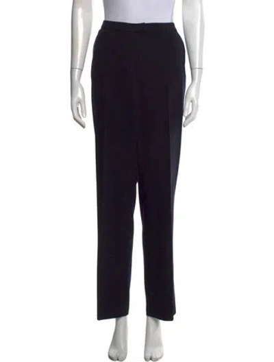 Pre-owned Escada Wool Straight Leg Pants In Blue