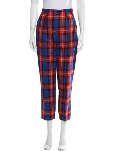 Pre-owned Escada Wool Straight Leg Pants In Blue