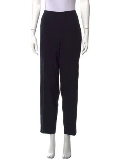 Pre-owned Escada Wool Straight Leg Pants In Blue