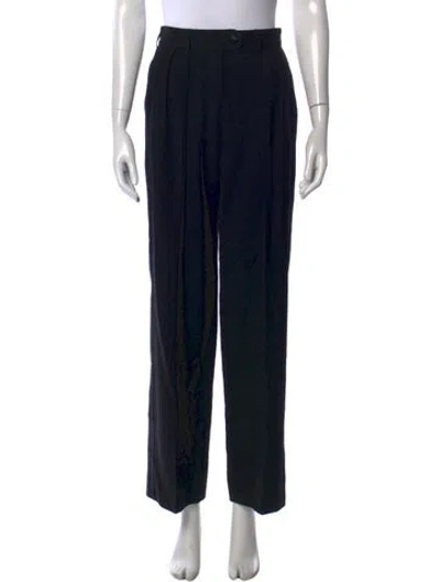Pre-owned Escada Wool Straight Leg Pants In Blue