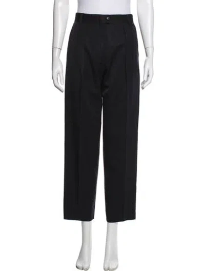 Pre-owned Escada Wool Straight Leg Pants In Blue