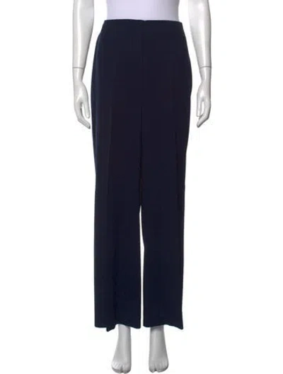 Pre-owned Escada Wool Straight Leg Pants In Blue