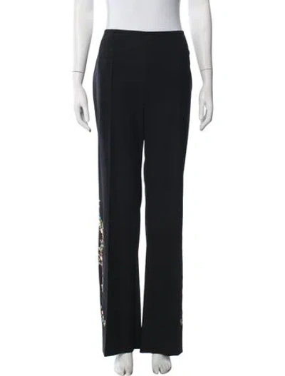 Pre-owned Escada Wool Straight Leg Pants In Blue