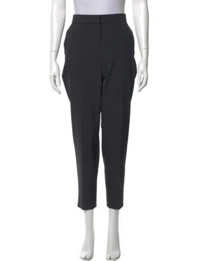 Pre-owned Escada Wool Straight Leg Pants In Gray