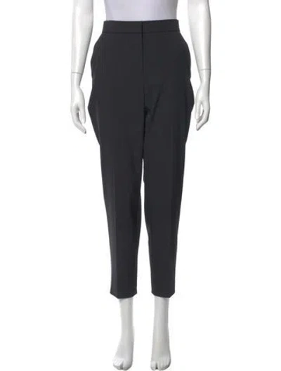 Pre-owned Escada Wool Straight Leg Pants In Grey