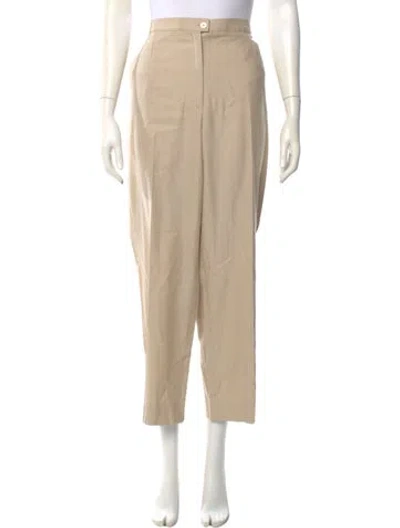Pre-owned Escada Wool Straight Leg Pants In Neutral