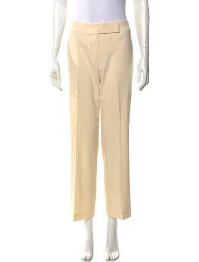 Pre-owned Escada Wool Straight Leg Pants In Neutral