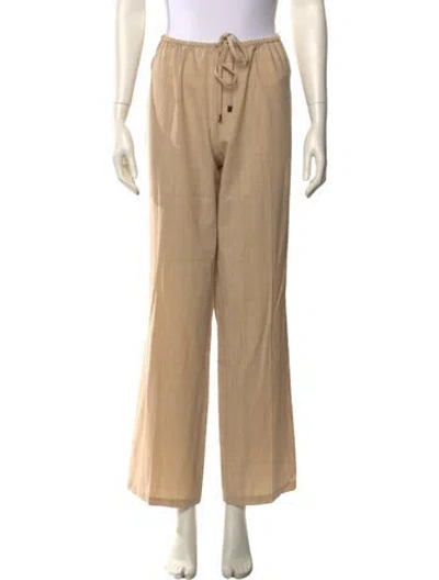 Pre-owned Escada Wool Straight Leg Pants In Neutral