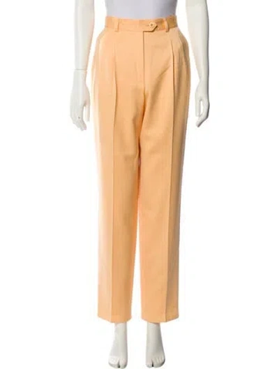 Pre-owned Escada Wool Straight Leg Pants In Neutral