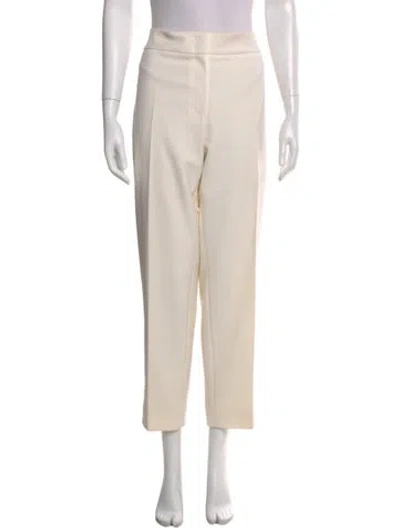 Pre-owned Escada Wool Straight Leg Pants In Neutral