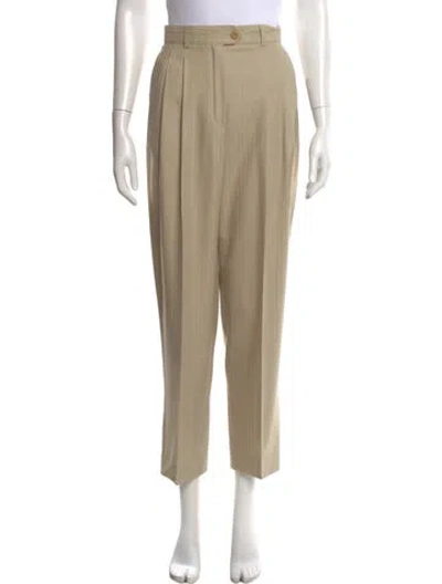 Pre-owned Escada Wool Straight Leg Pants In Neutral