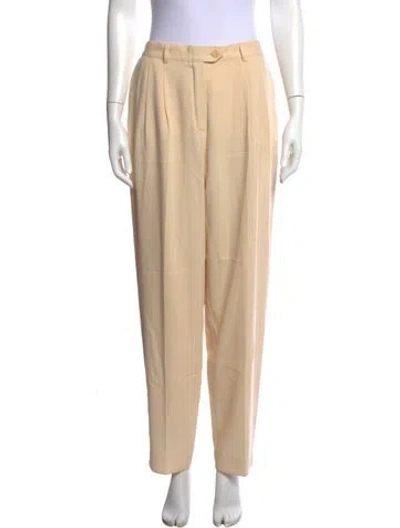 Pre-owned Escada Wool Straight Leg Pants In Neutrals