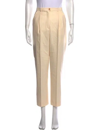 Pre-owned Escada Wool Straight Leg Pants In Neutrals