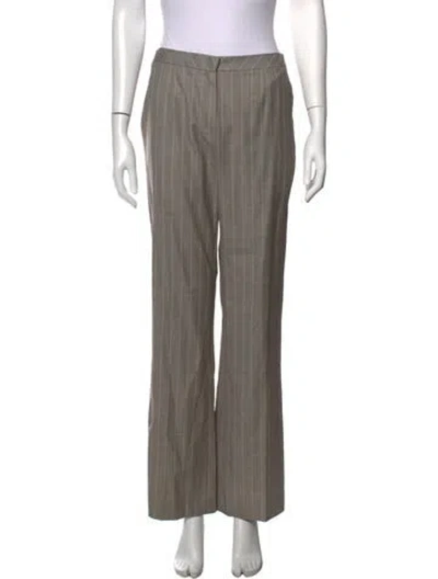 Pre-owned Escada Wool Straight Leg Pants In Neutrals