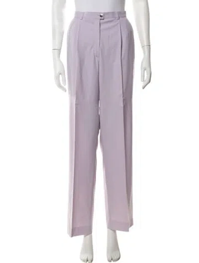 Pre-owned Escada Wool Straight Leg Pants In Purple