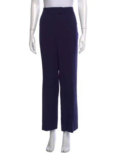 Pre-owned Escada Wool Straight Leg Pants In Purple