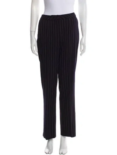 Pre-owned Escada Wool Straight Leg Pants W/ Tags In Blue