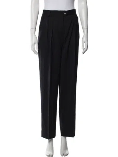 Pre-owned Escada Wool Straight Leg Pants W/ Tags In Blue