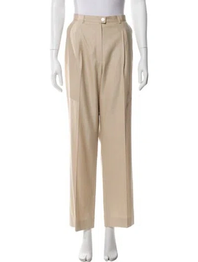 Pre-owned Escada Wool Straight Leg Pants W/ Tags In Brown