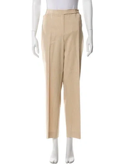 Pre-owned Escada Wool Straight Leg Pants W/ Tags In Neutral