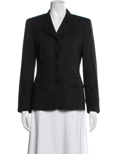 Pre-owned Escada Wool Striped Blazer In Multi
