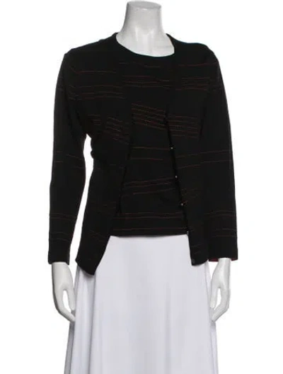 Pre-owned Escada Wool Striped Set In Black
