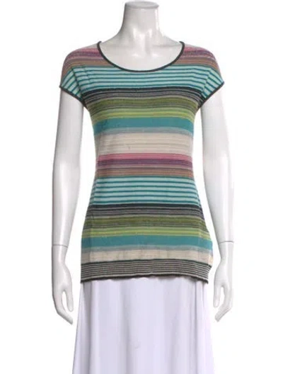 Pre-owned Escada Wool Striped Sweater In Red