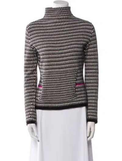 Pre-owned Escada Wool Striped Sweater In White