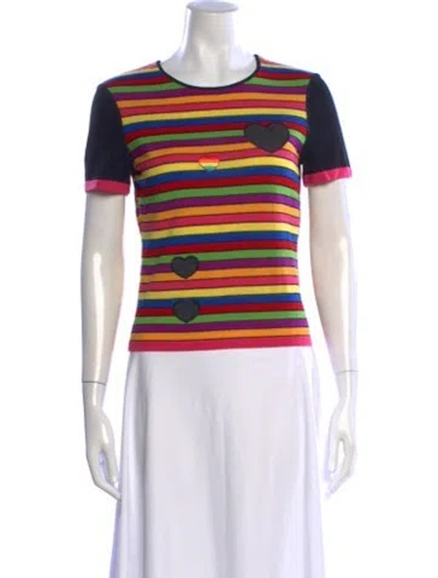 Pre-owned Escada Wool Striped T-shirt In Multi