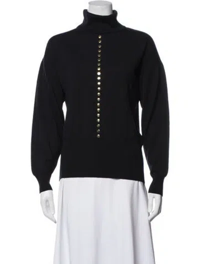 Pre-owned Escada Wool Turtleneck Sweater In Black