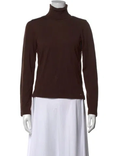 Pre-owned Escada Wool Turtleneck Sweater In Brown