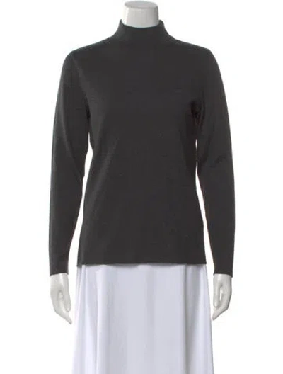 Pre-owned Escada Wool Turtleneck Sweater In Gray