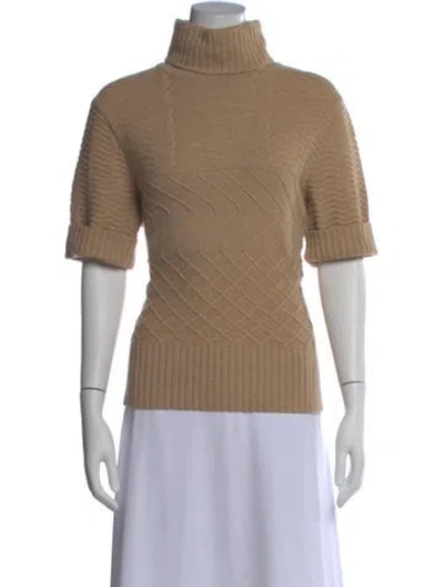 Pre-owned Escada Wool Turtleneck Sweater In Neutral